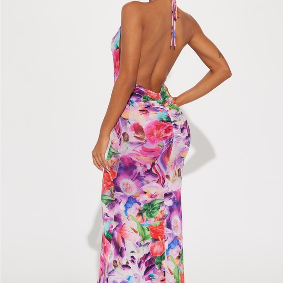 Fashion Nova Bahama Mama Maxi dress Purple Combo - Picture 3 of 7